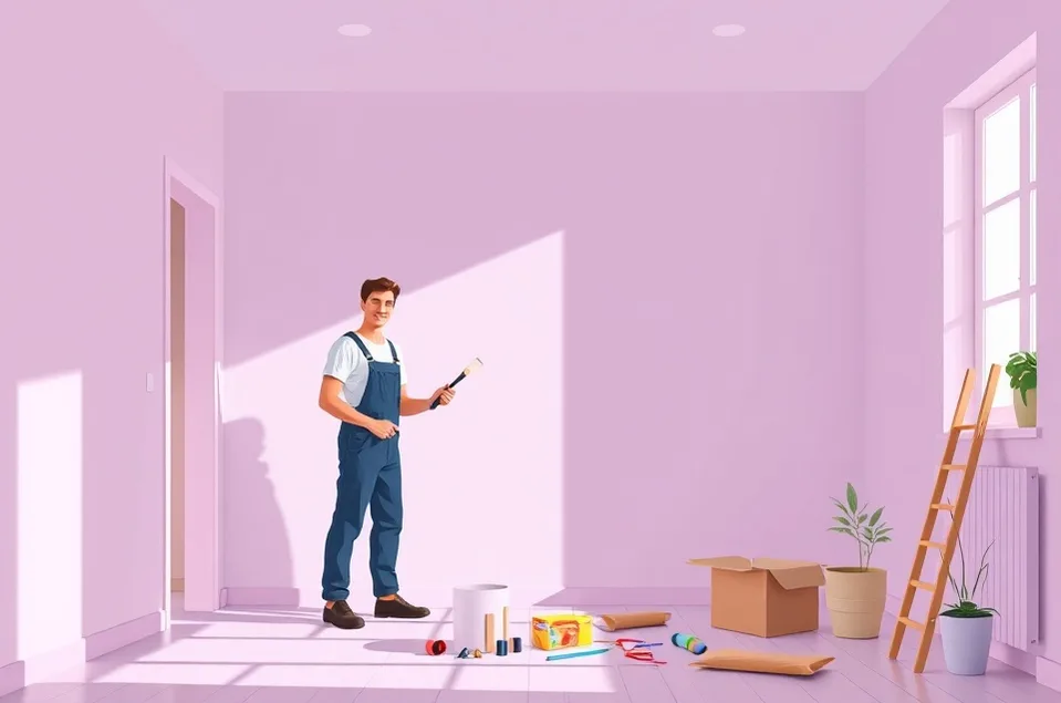 Intérieur rénové après travaux de peinture à Villepinte
